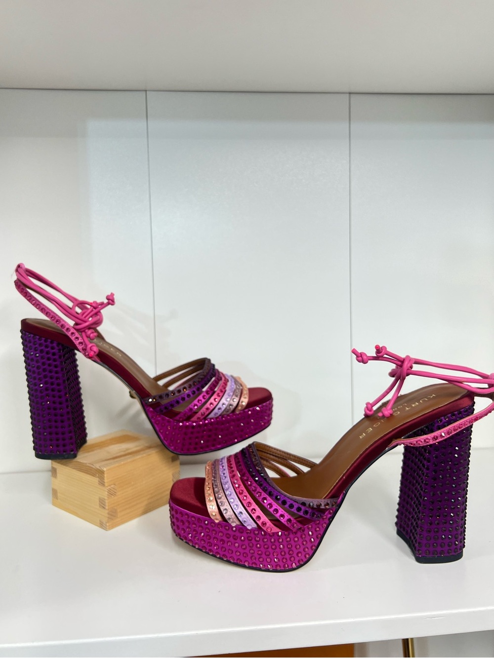 🔥🔥 KURT GEIGER Platform Block Heel Sandals new size 40 run a bit small